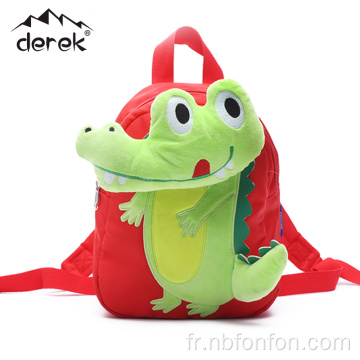 Bag de livre de dessins de dessins animés 3d Little Crocodile pour enfants